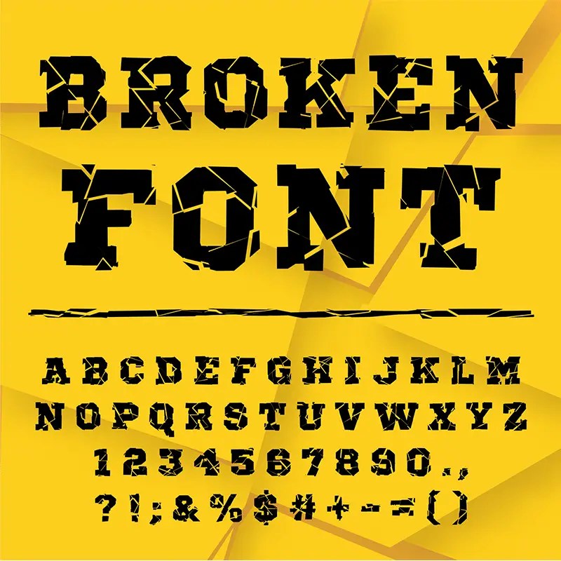 Broken Destroy Display Font Free Download Display