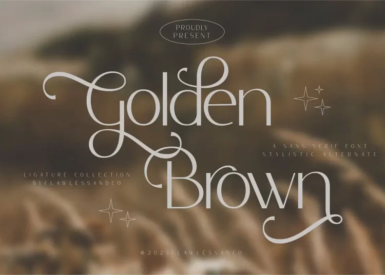 Golden Brown Sans Serif Font Free Download Sans Serif