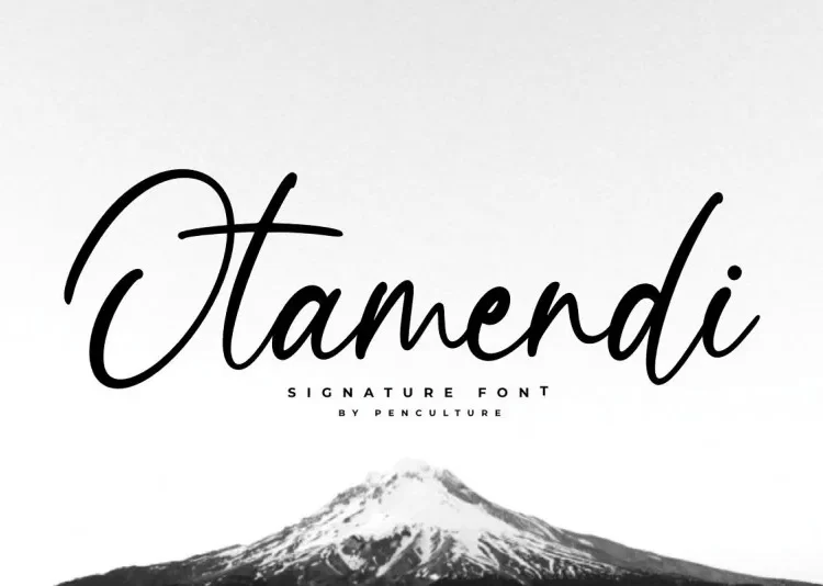 Otamendi Handwritten Signature Font Free Download Handwritten