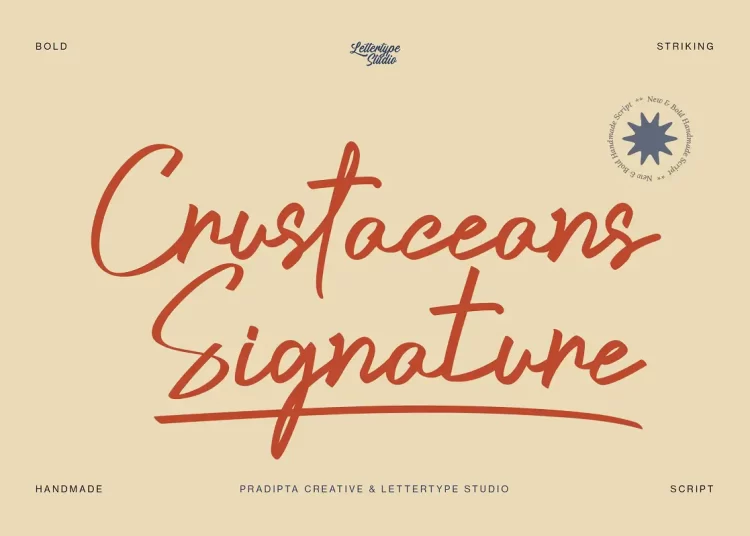 Crustaceans Signature Font Free Download Handwritten