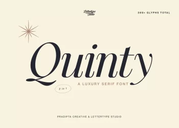 Quinty Luxury Serif Font Free Download Serif