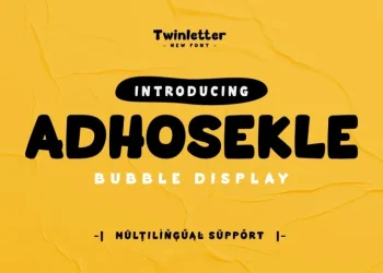 Adhosekle Font Free Download Display