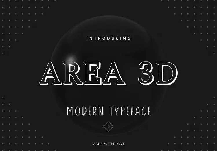 Area 3D Font Free Download 3D Fonts