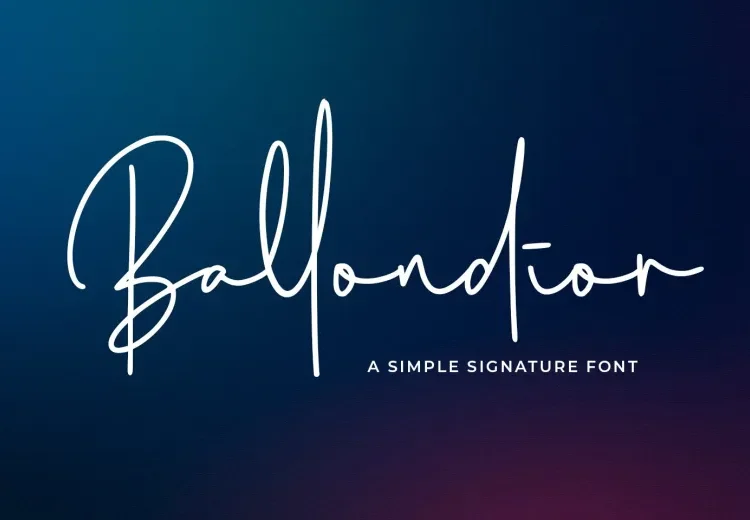 Ballondior Font Free Download Signature