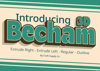 Becham 3D Font Free Download 3D Fonts