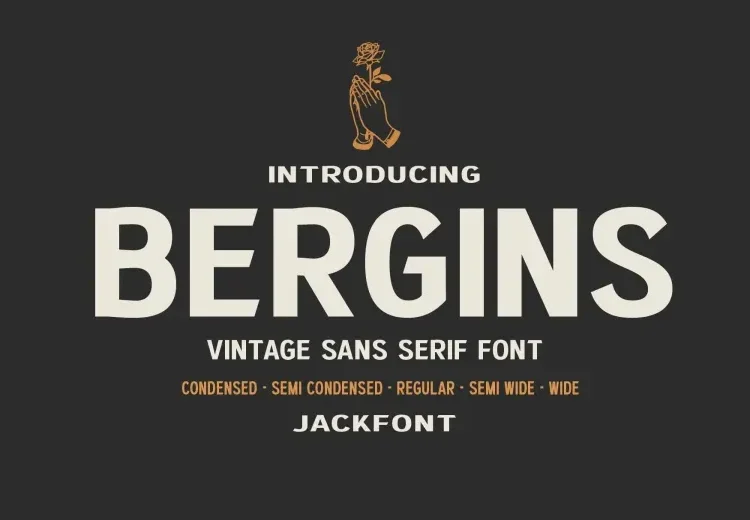 Bergins Font Free Download Sans Serif