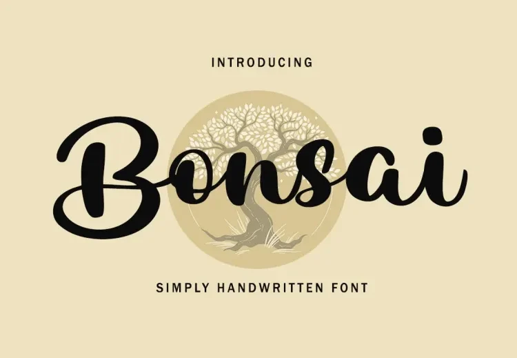 Bonsai Font Free Download Handwritten