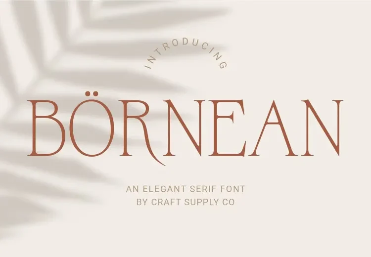 Bornean Font Free Download Serif