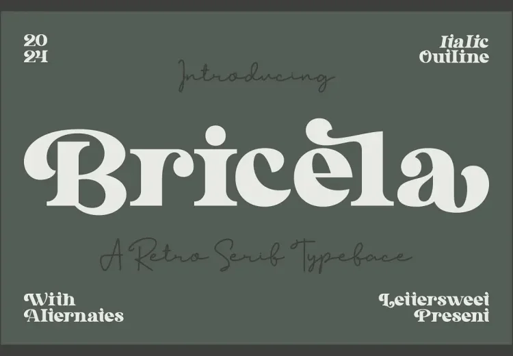 Bricela Font Free Download Serif