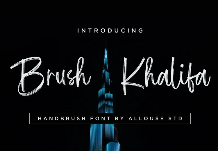 Brush Khalifa Font Free Download Brush