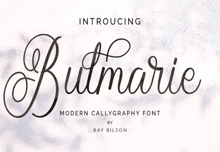 Bulmarie Font Free Download Calligraphy