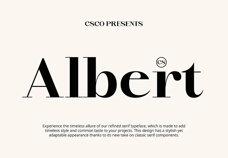 CS Albert Font Free Download Serif