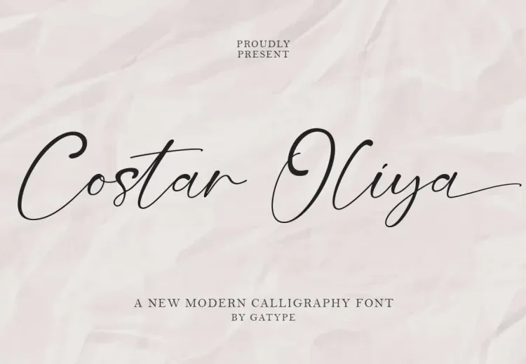 Costar Oliya Font Free Download Calligraphy