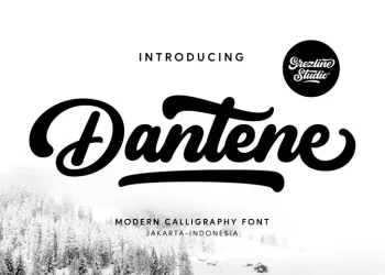 Dantene Font Free Download Calligraphy