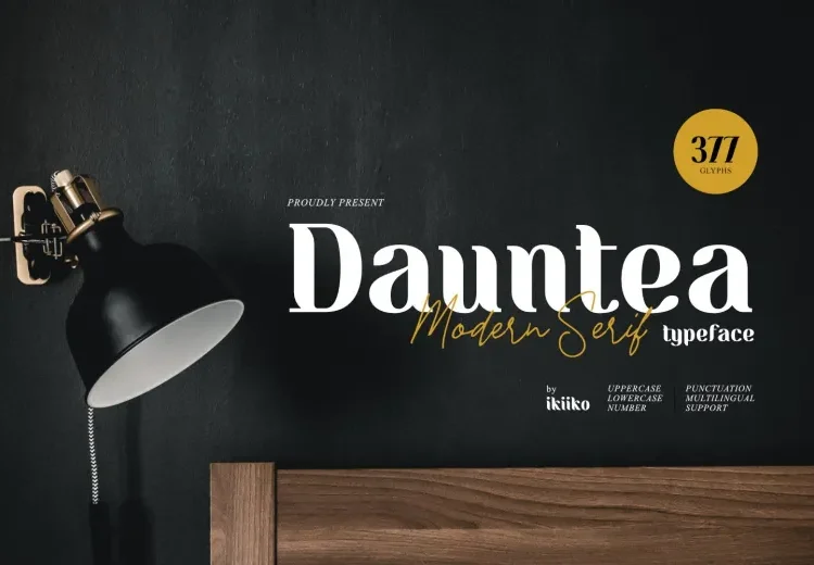 Dauntea Font Free Download Serif