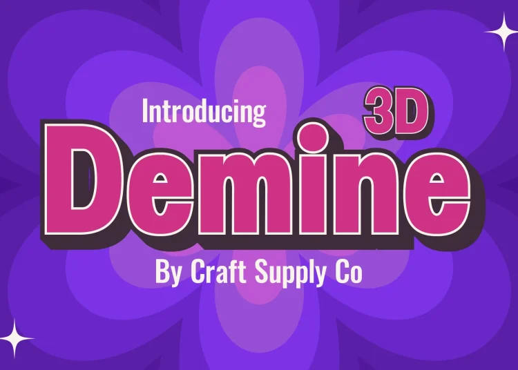 Demine 3D Font Free Download 3D Fonts