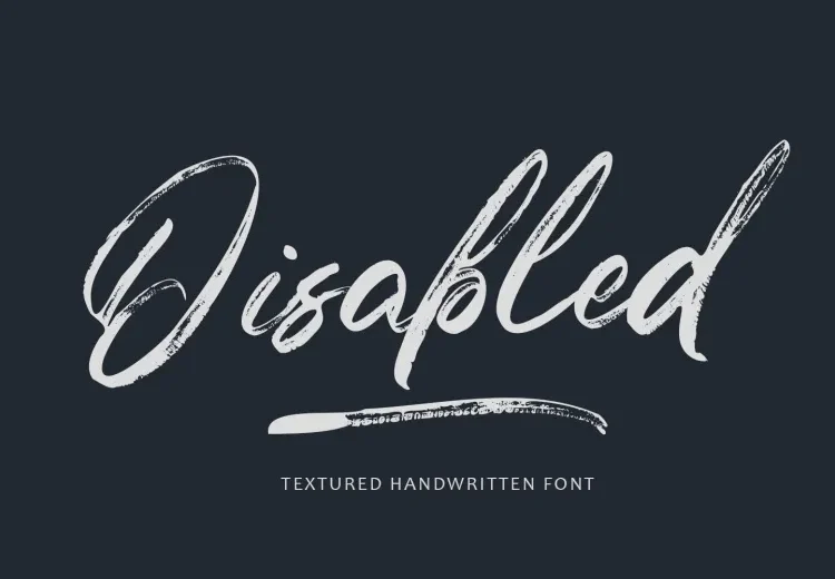 Disabled Font Free Download Brush