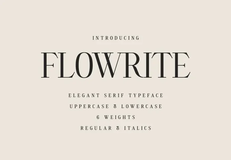 Flowrite Font Free Download Serif