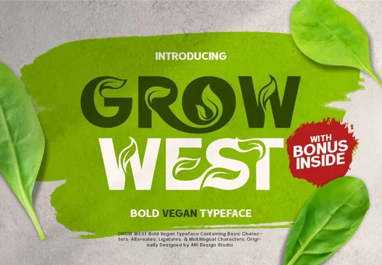 Grow West Font Free Download Display