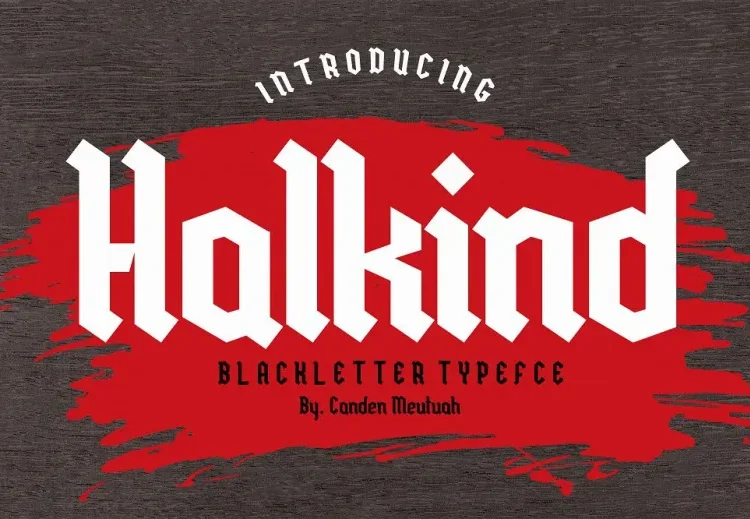 Halkind Font Free Download Blackletter