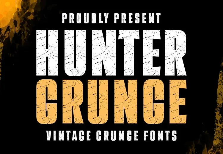 Hunter Grunge Font Free Download Display