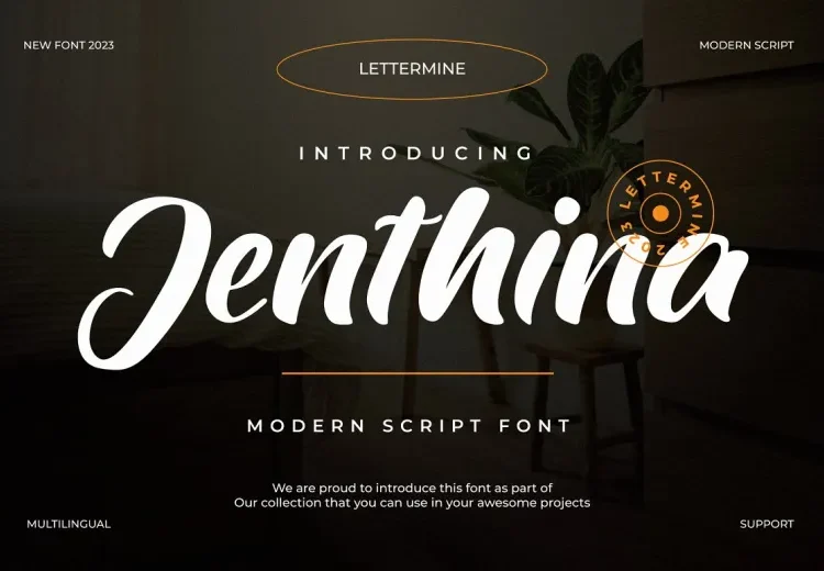 Jenthina Font Free Download Script