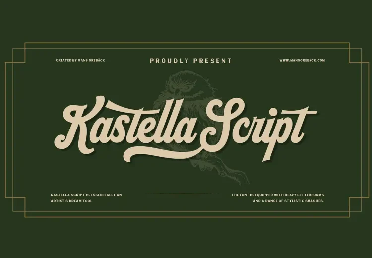 Kastella Script Font Free Download Calligraphy