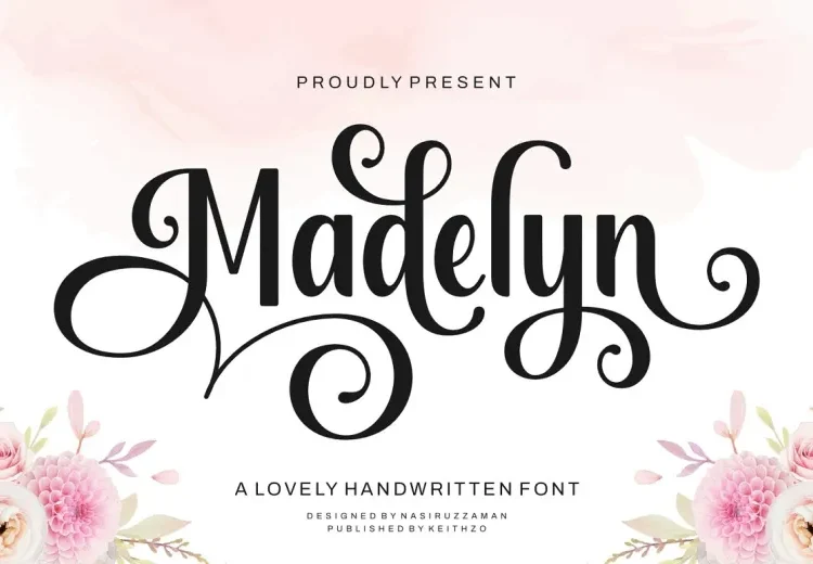 Madelyn Script Font Free Download Calligraphy