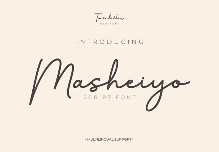 Masheiyo Font Free Download Monoline