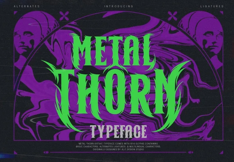 Metal Thorn Font Free Download Gothic