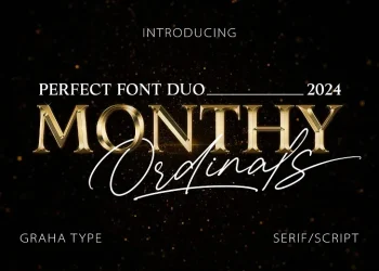 Monthy Ordinals Font Duo Free Download Serif