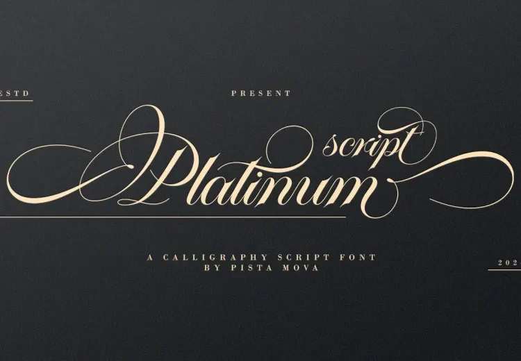 Platinum Font Free Download Calligraphy