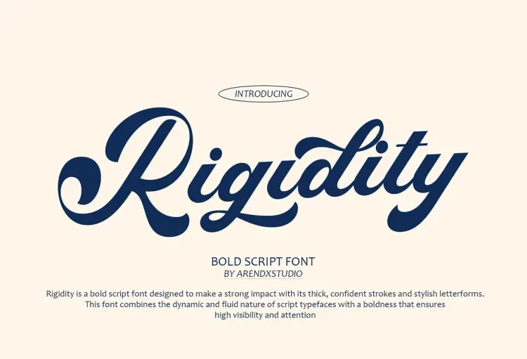 Rigidity Font Free Download Script
