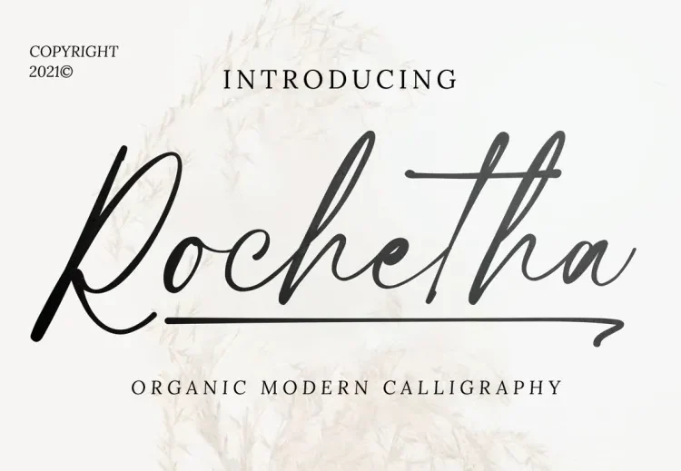 Rochetha Font Free Download Calligraphy