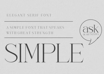 Simple Ask Font Free Download Serif