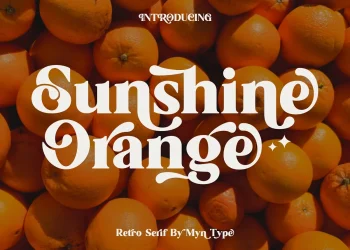 Sunshine Orange Font Free Download Serif