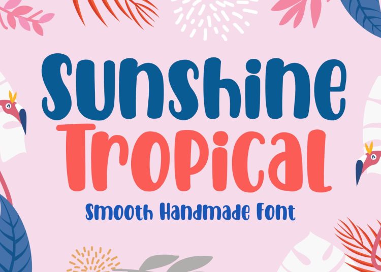 Sunshine Tropical Font Free Download Cartoon