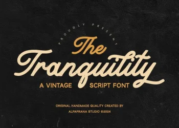 Tranquility Font Free Download Vintage