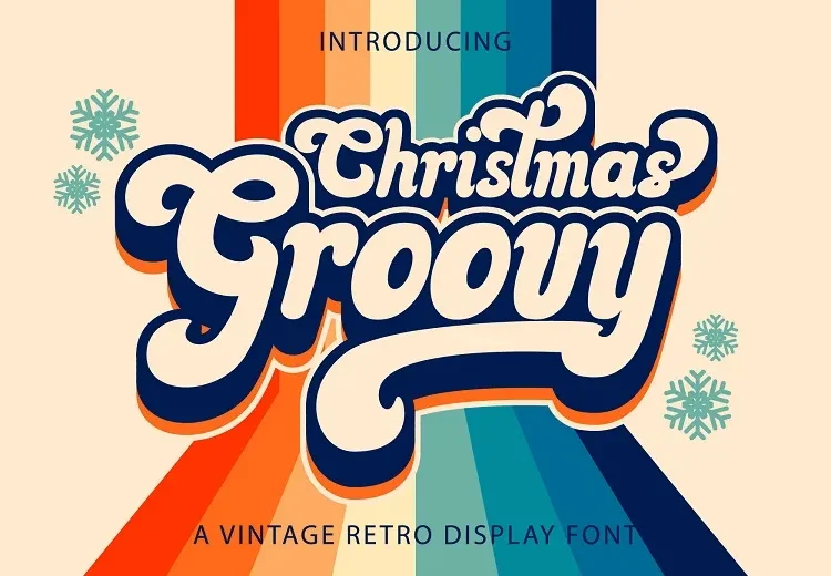Christmas Groovy Font Free Download Christmas