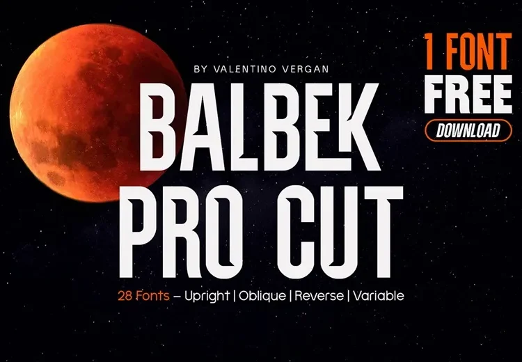 Balbek Pro Cut Font Free Download Sans Serif