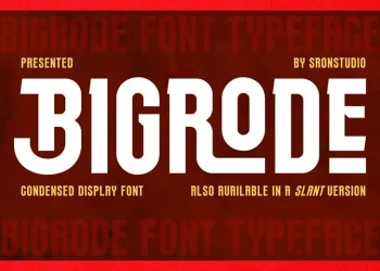 Bigrode Font Free Download Display