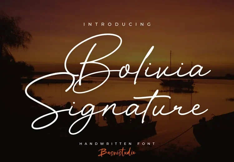 Bolivia Signature Font Free Download Signature