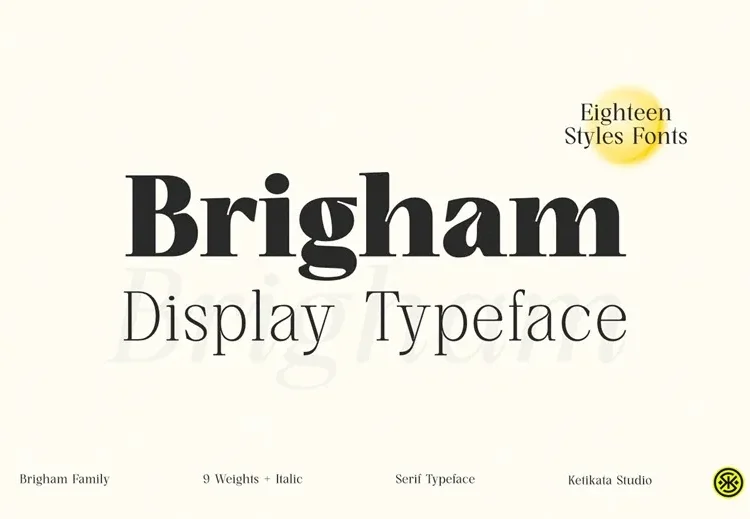 Brigham Font Free Download Serif