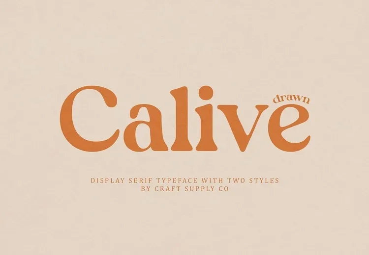 Calive Drawn Font Free Download Serif
