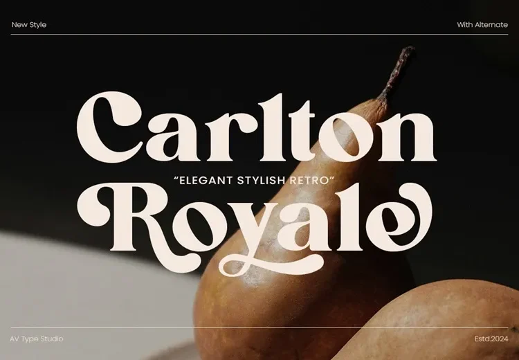 Carlton Royale Font Free Download Serif