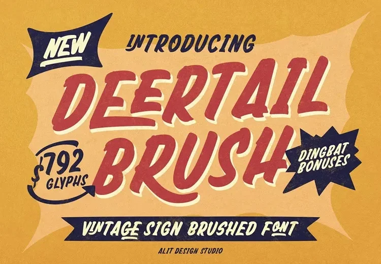 Deertail Brush Font Free Download Brush