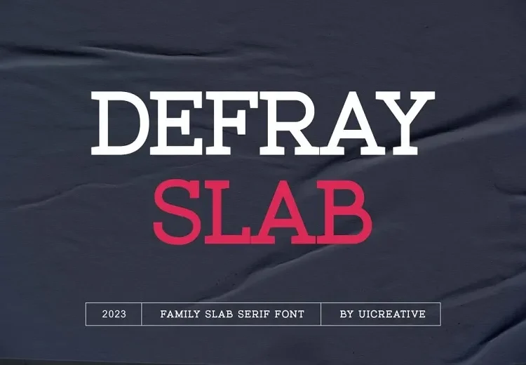 Defray Slab Font Family Free Download Slab Serif