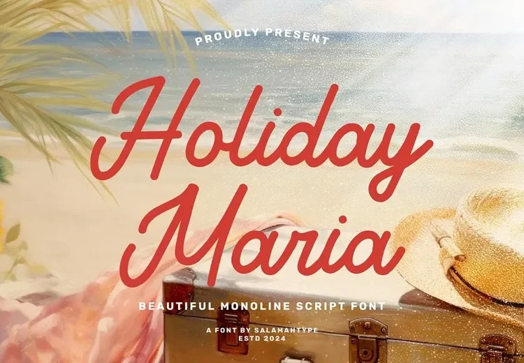 Holiday Maria Font Free Download Monoline