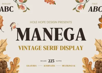 Manega Font Free Download Serif