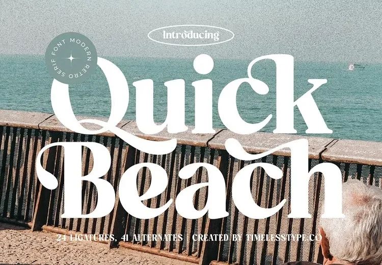 Quick Beach Font Free Download Serif